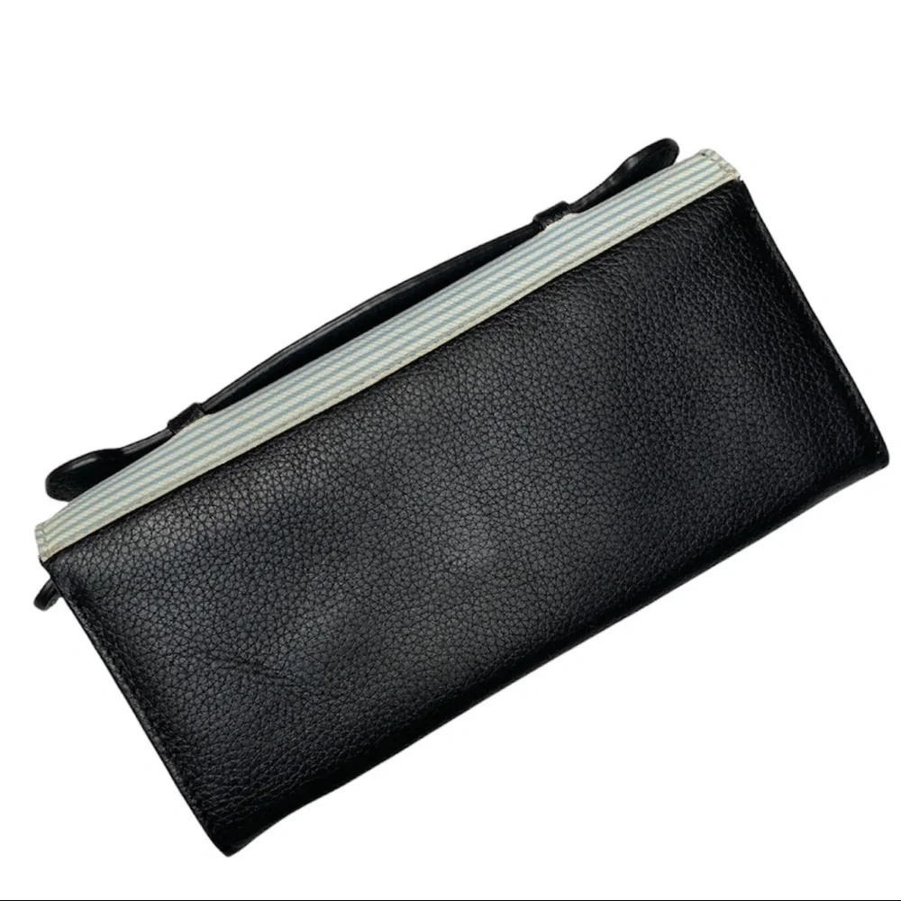 Barbara Rihl Striped Clutch Wallet w/ Handle París Maldives Travel Nautical Cat - Picture 4 of 6